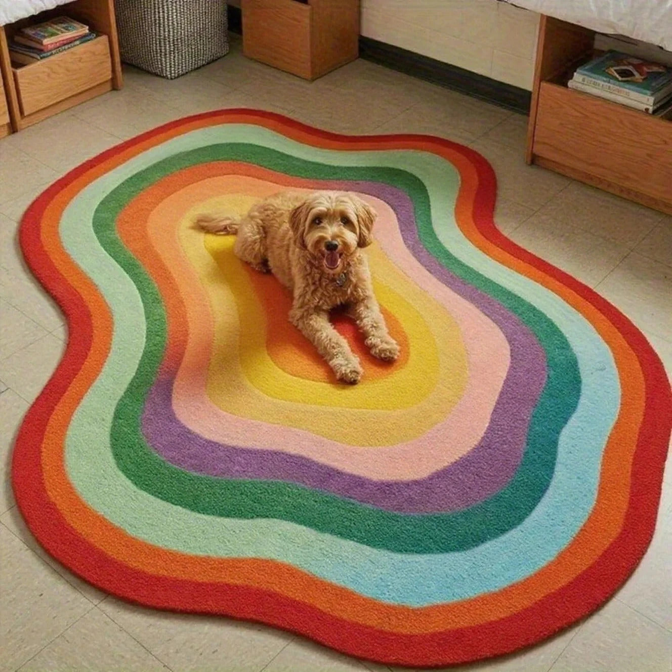 Colorful bedroom decoration irregular carpets large area rug - Additional View 2