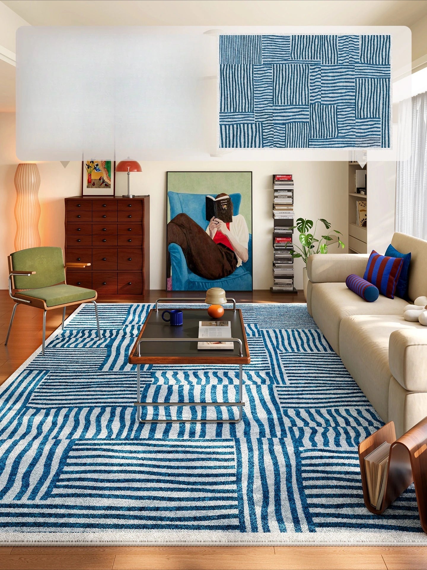 Nordic style carpet suitable for living room non slip carpet - Size Reference
