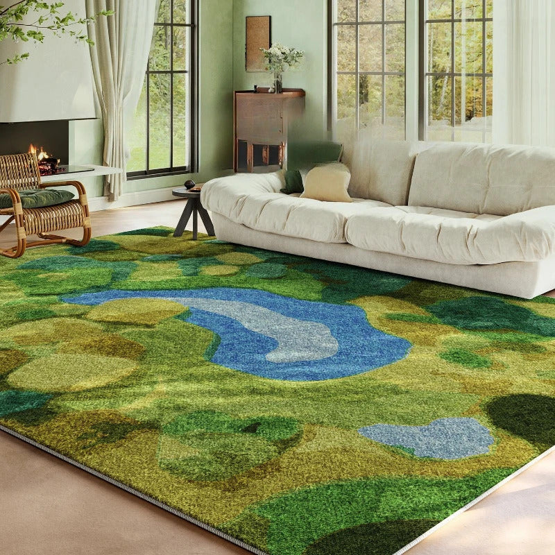 Living room carpets washable lounge area soft floor mat - Top View