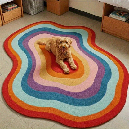 Colorful bedroom decoration irregular carpets large area rug