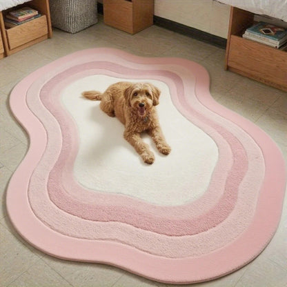 Colorful bedroom decoration irregular carpets large area rug - Edge Detail