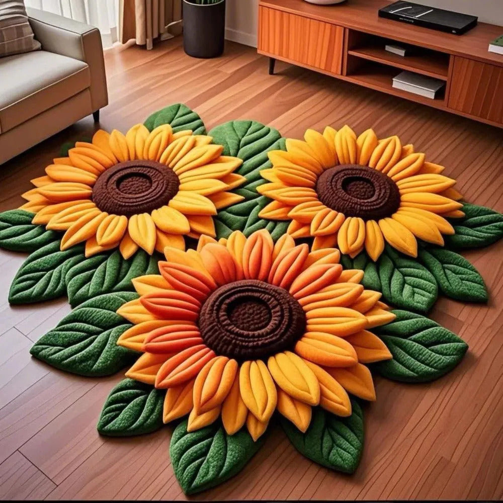 Sunflower Carpets Floral Rug Home Decor - Size Reference