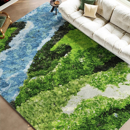 Living room carpets washable lounge area soft floor mat - Texture Close-up