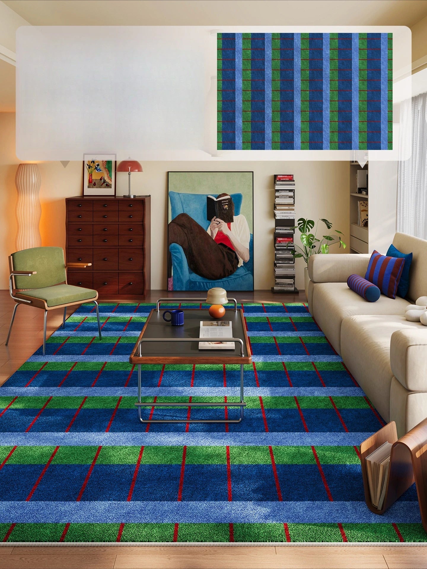 Nordic style carpet suitable for living room non slip carpet - Edge Detail