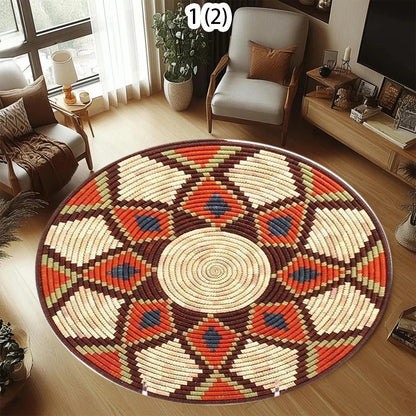 Circular Carpet Outdoor Courtyard Carpet Decorative Carpets - Side View