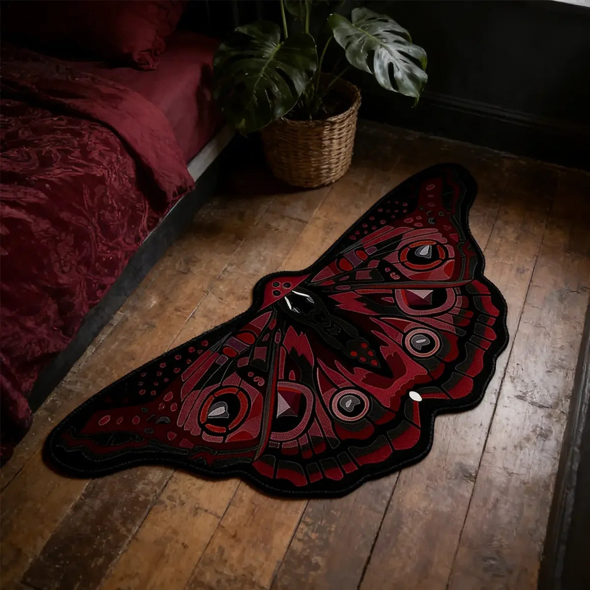 Retro butterfly shaped irregular carpet Home decoration carpets - Edge Detail