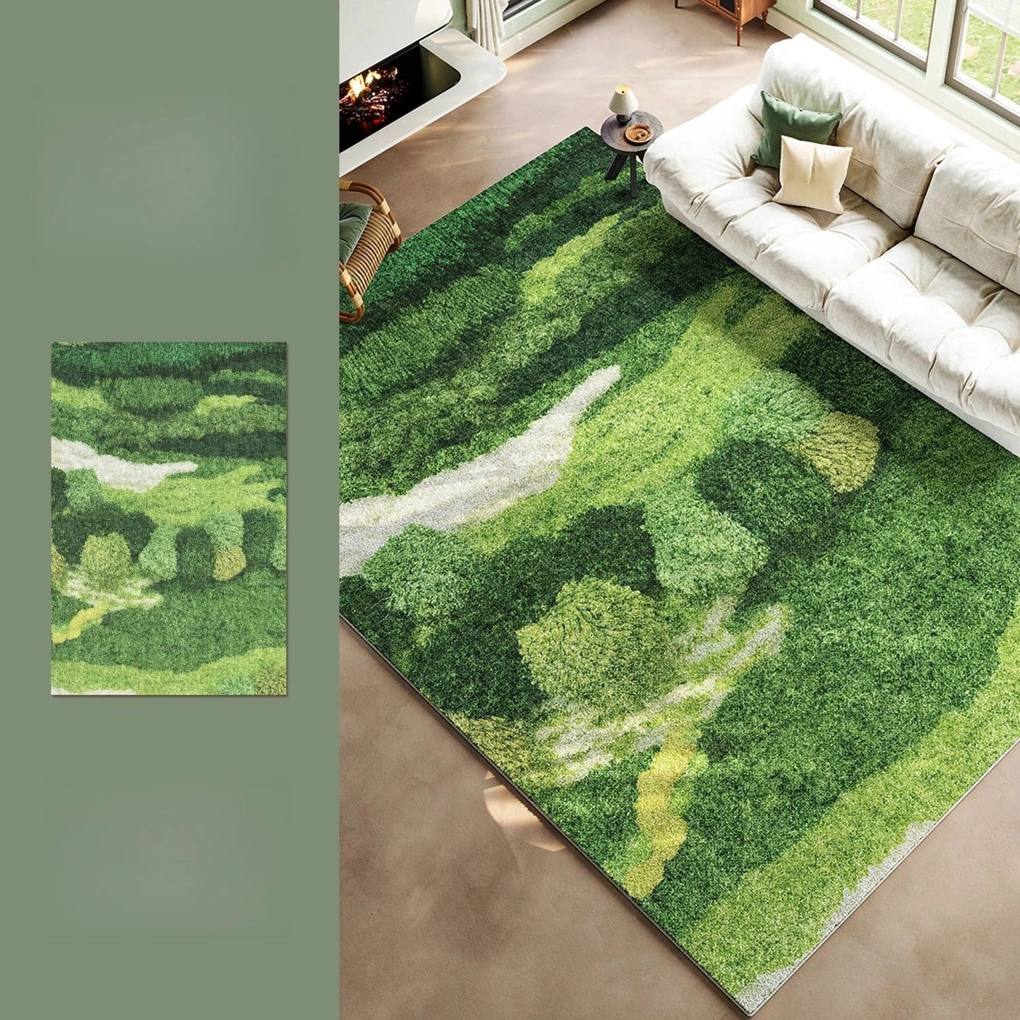 Living room carpets washable lounge area soft floor mat - Edge Detail